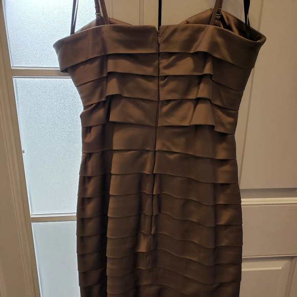 Calvin Klein Taupe Strapless Dress - Size 6 - Picture 6 of 9